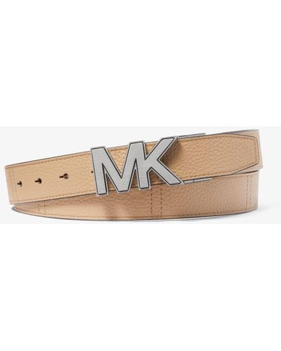 Michael Kors Reversible Leather Belt - White
