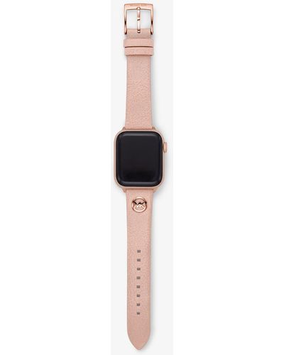Michael Kors Bracelet en cuir pour Apple Watch® - Blanc
