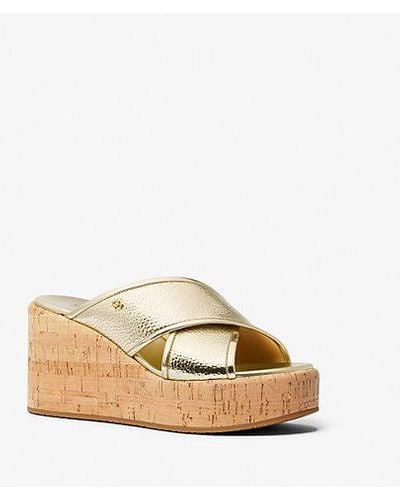 Michael kors wedge slippers sale