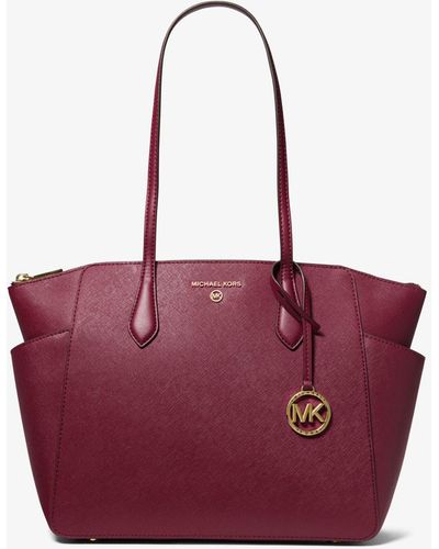 MICHAEL Michael Kors Marilyn Medium Saffiano Leather Tote Bag - Purple