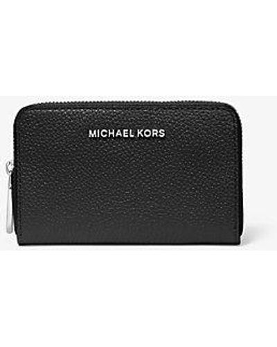 Michael Kors Small Pebbled Leather Wallet - Black