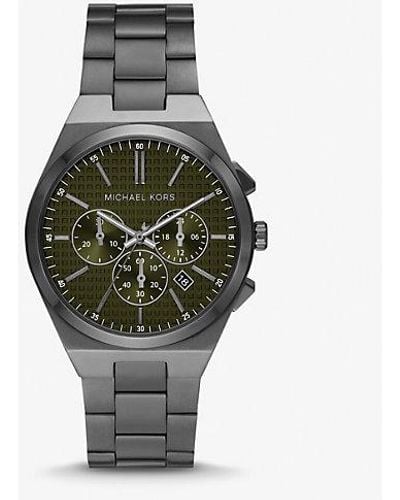 Michael Kors Oversized Lennox Gunmetal Watch - Gray