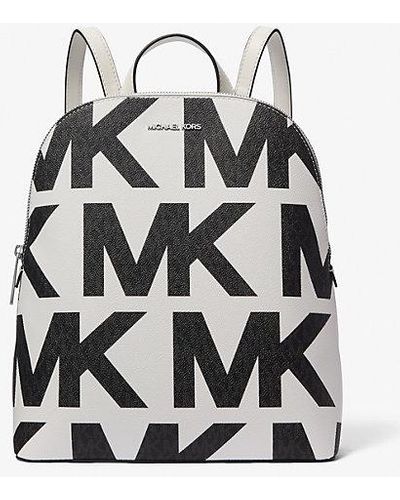 Michael Kors Cindy Large Graphic Logo Backpack - Gray