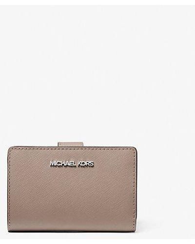 Michael Kors Medium Saffiano Leather Wallet - Natural