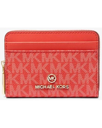 MICHAEL Michael Kors Petit portefeuille Jet Set à logo - Rouge