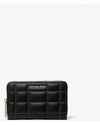 Michael Kors Small Quilted Leather Wallet - White