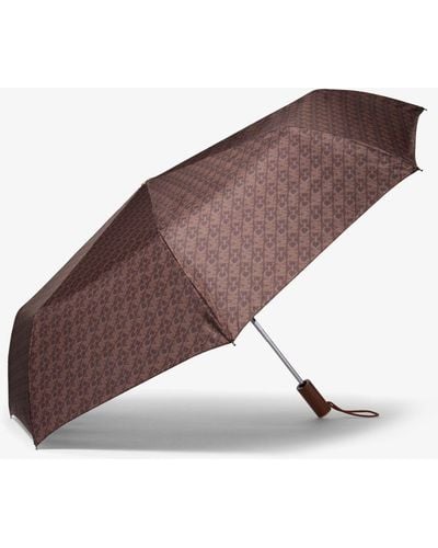 Michael Kors Parapluie à logo emblématique Empire - Marron