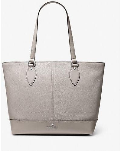 Michael Kors Beth Large Pebbled Leather Tote - Gray