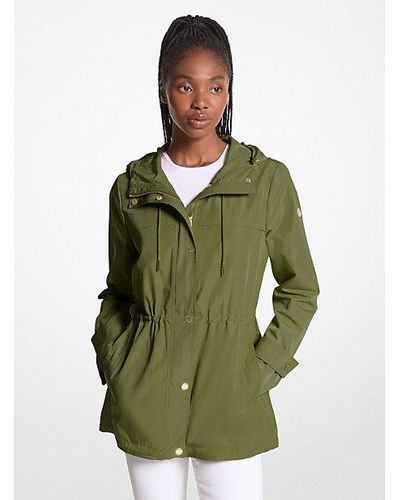 Michael Kors Woven Hooded Anorak - Green