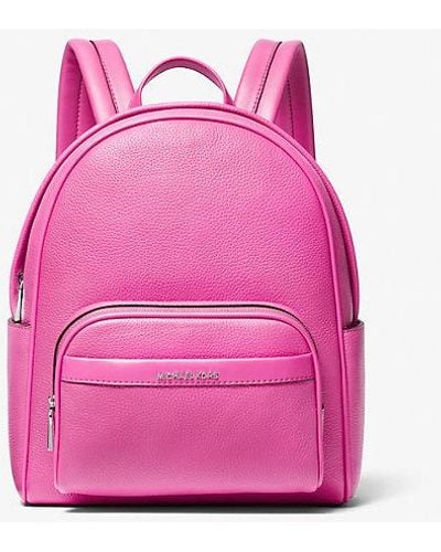 Michael Kors Mk Bex Medium Pebbled Leather Backpack - Pink