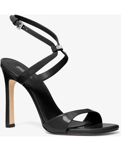 Michael Kors Amara Patent Leather Sandal - Black