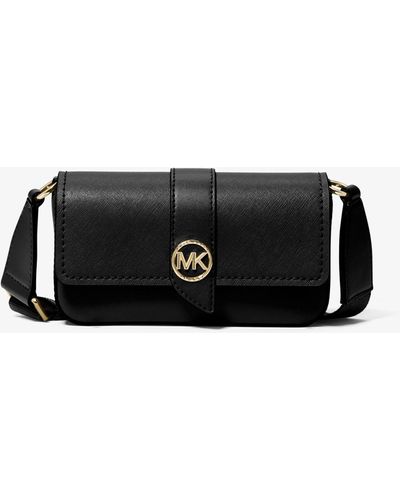 Michael Kors Greenwich Extra-small Saffiano Leather Sling Crossbody Bag - Black