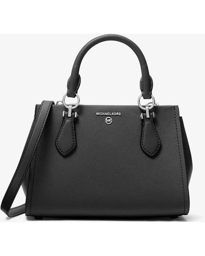 Michael Kors Petit sac à bandoulière Marilyn en cuir saffiano - Noir