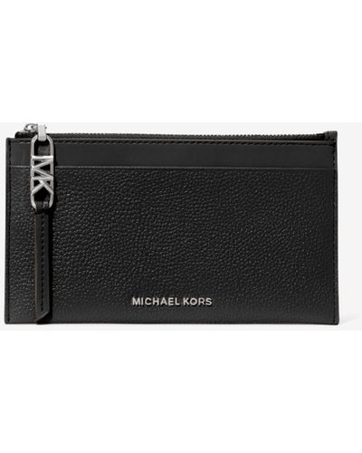 Michael Kors Empire Large Pebbled Leather Card Case - White