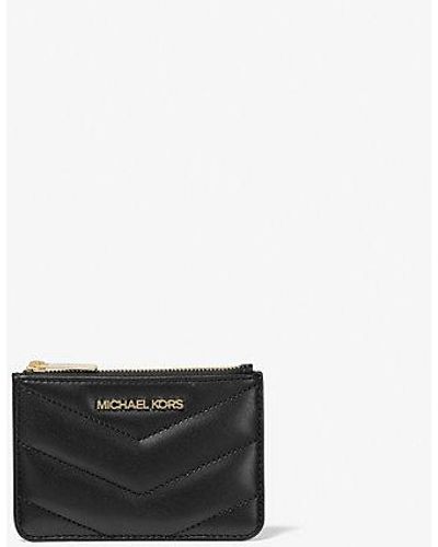 Michael Kors Jet Set Travel Small Quilted Coin Pouch - White