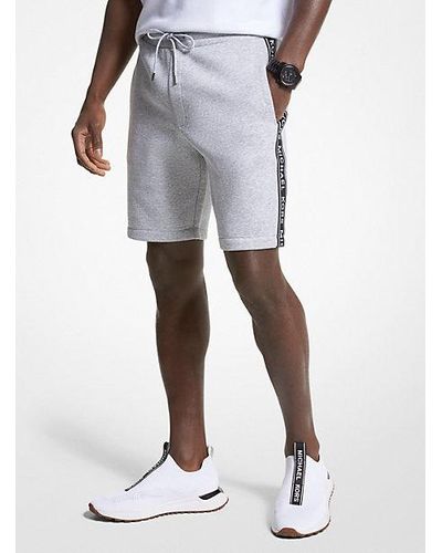 Michael Kors Logo Tape Cotton Blend Shorts - Gray