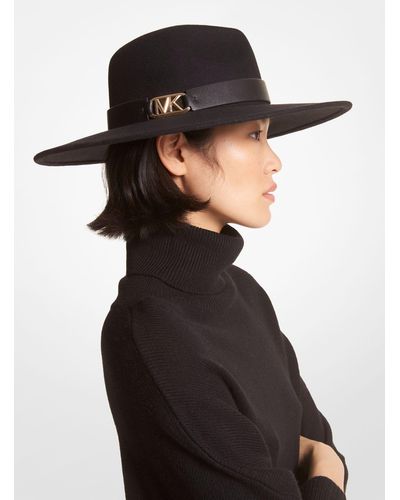 Michael Kors Wool Fedora Hat - Black