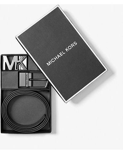 Michael Kors Mk 4-In-1 Logo Belt Box Set - Grey