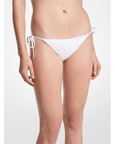 Michael Kors Stretch Nylon Bikini Bottom - White