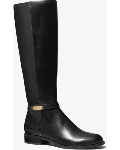 MICHAEL Michael Kors Finley Leather Boot - Black