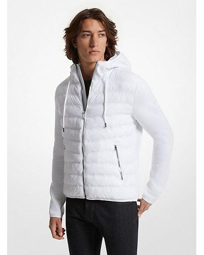 Michael Kors Galway Quilted Mixed-media Jacket - White