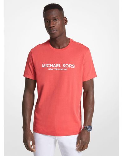 Michael Kors Logo Cotton T-shirt - Red