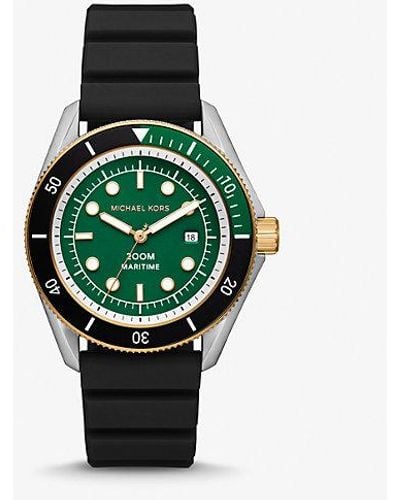 Michael Kors Maritime Three-hand Silicone Watch 42mm - Green