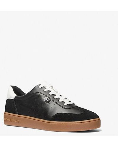 MICHAEL Michael Kors Scotty Leather Trainer - Black