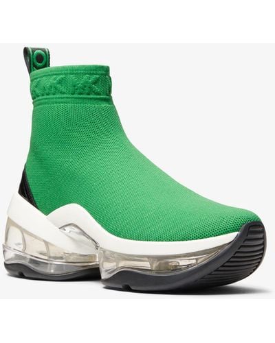MICHAEL Michael Kors Olympia Extreme Stretch Knit Sock Sneaker - Green