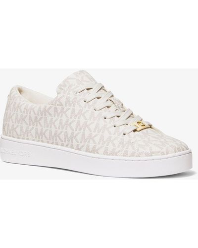 Michael Kors Keaton Signature Logo Trainers - White