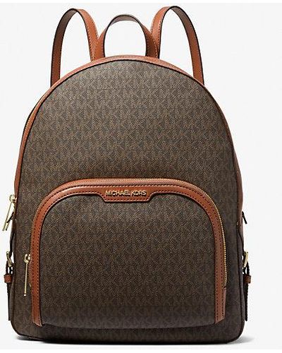 Michael Kors Jaycee Large Logo Backpack - Brown