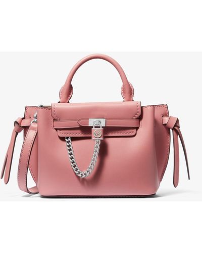 MICHAEL Michael Kors Hamilton Legacy Extra-small Leather Belted Satchel - Pink