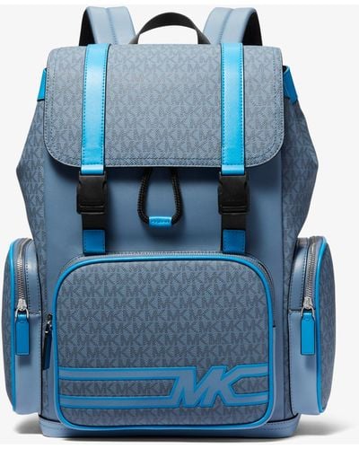 Michael Kors Cooper Graphic Logo Utility Backpack - Blue