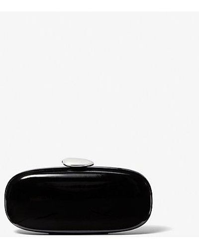 Michael Kors Tina Small Patent Leather Minaudière - Black