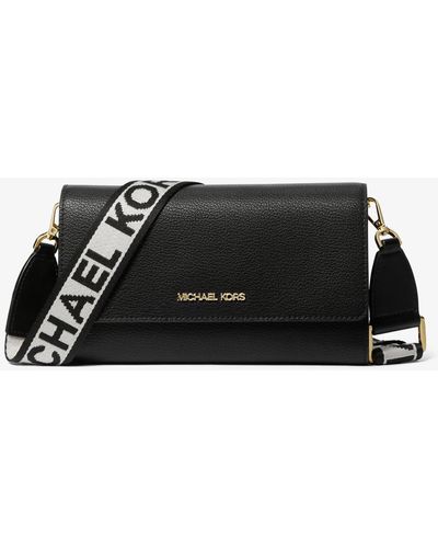 Michael Kors Bandolera Jet Set grande de piel - Negro