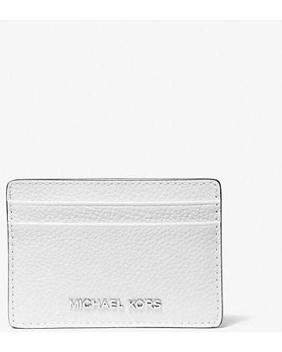 Michael Kors Pebbled Leather Card Case - White