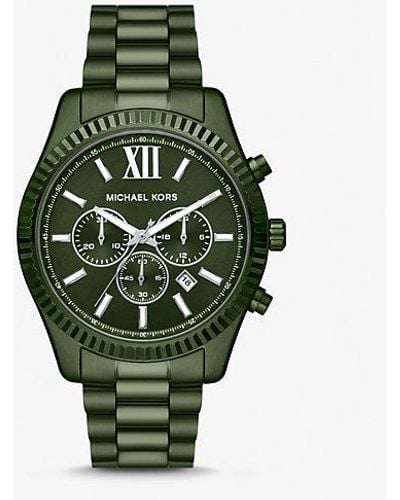 Michael Kors Lexington Chronograph Stainless Steel Watch 44mm - Green