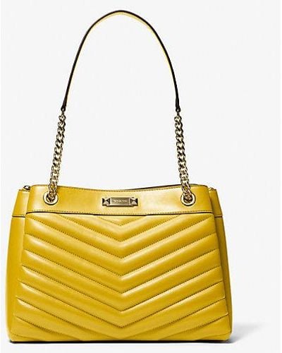 Michael Kors Whitney Medium Quilted Tote Bag - Yellow
