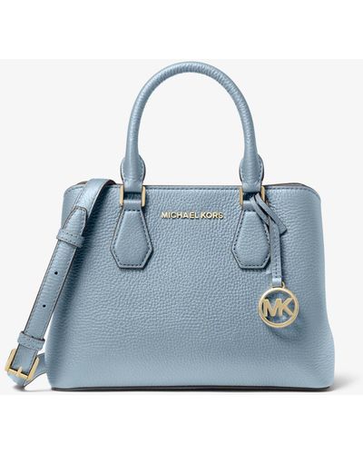 MICHAEL Michael Kors Borsa a mano Camille piccola in pelle martellata - Blu