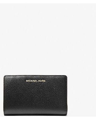 Michael Kors Mk Medium Pebbled Leather Wallet - White