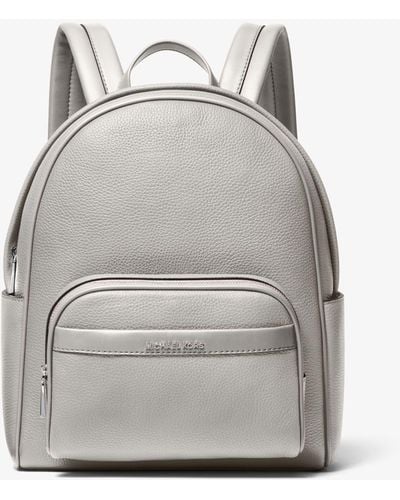 Michael Kors Mk Bex Medium Pebbled Leather Backpack - Grey