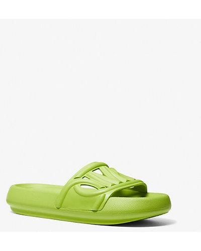 MICHAEL Michael Kors Splash Scuba Slide Sandal - Green