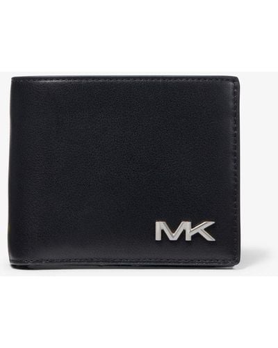 Michael Kors Portefeuille compact Varick en cuir avec porte-cartes - Blanc