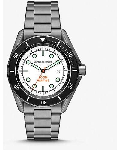 Michael Kors Oversized Maritime Gunmetal Watch - Grey