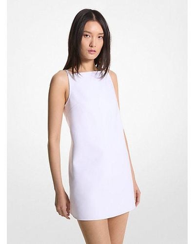 Michael Kors Cotton Blend Mini Dress - White