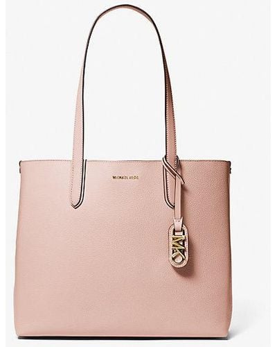 Michael Kors Eliza Extra-large Pebbled Leather Reversible Tote Bag - Pink