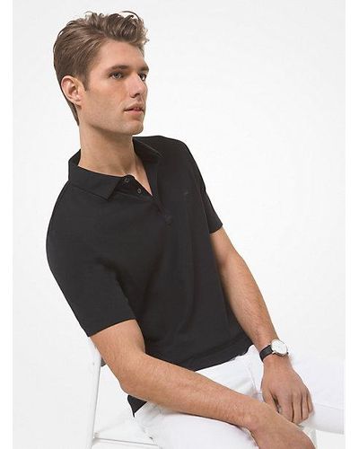 Michael Kors Mk Cotton Polo Shirt - Black