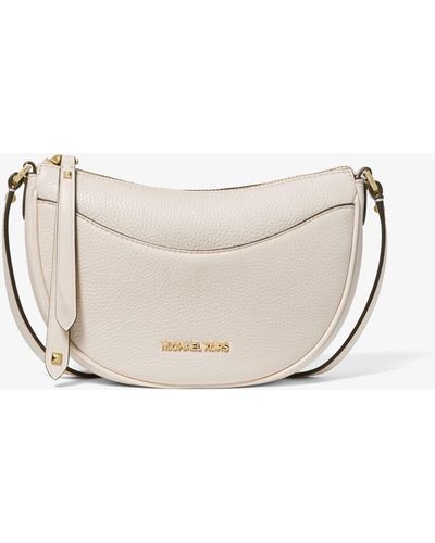 Michael Kors Dover Small Leather Crossbody Bag - Natural