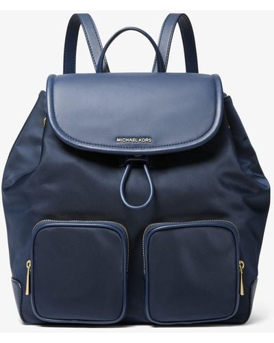 Michael Kors Cara Large Nylon Backpack - Blue