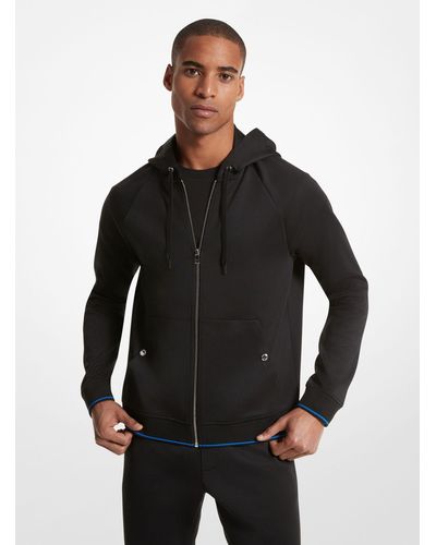 Michael Kors Knit Zip-up Hoodie - Black